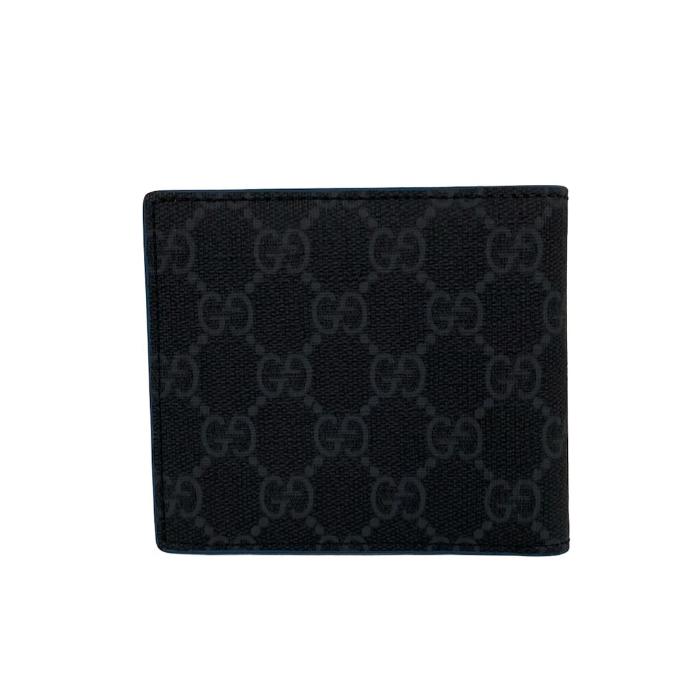 Gucci GG Plus/GG Supreme Bifold Wallet 768244 Black Dark Gray - Picture 2 of 5
